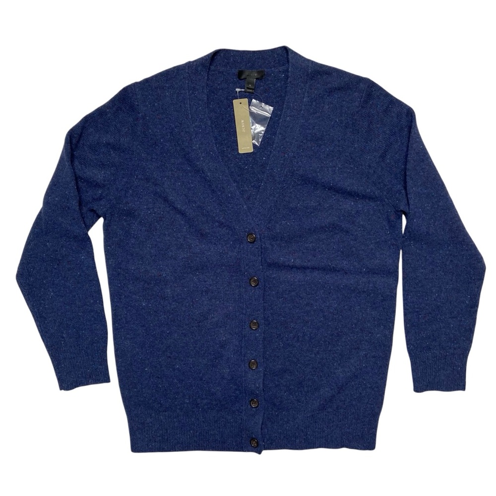 J.Crew Blue Merino Wool Cardigan Size Large